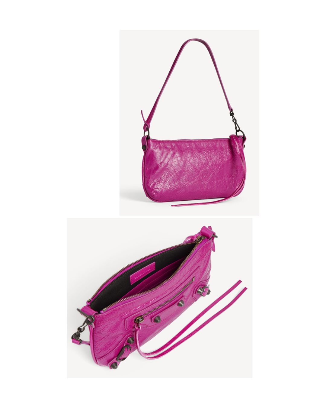 BALENCIAGA Women's Le City Pouch On Strap in Azalee