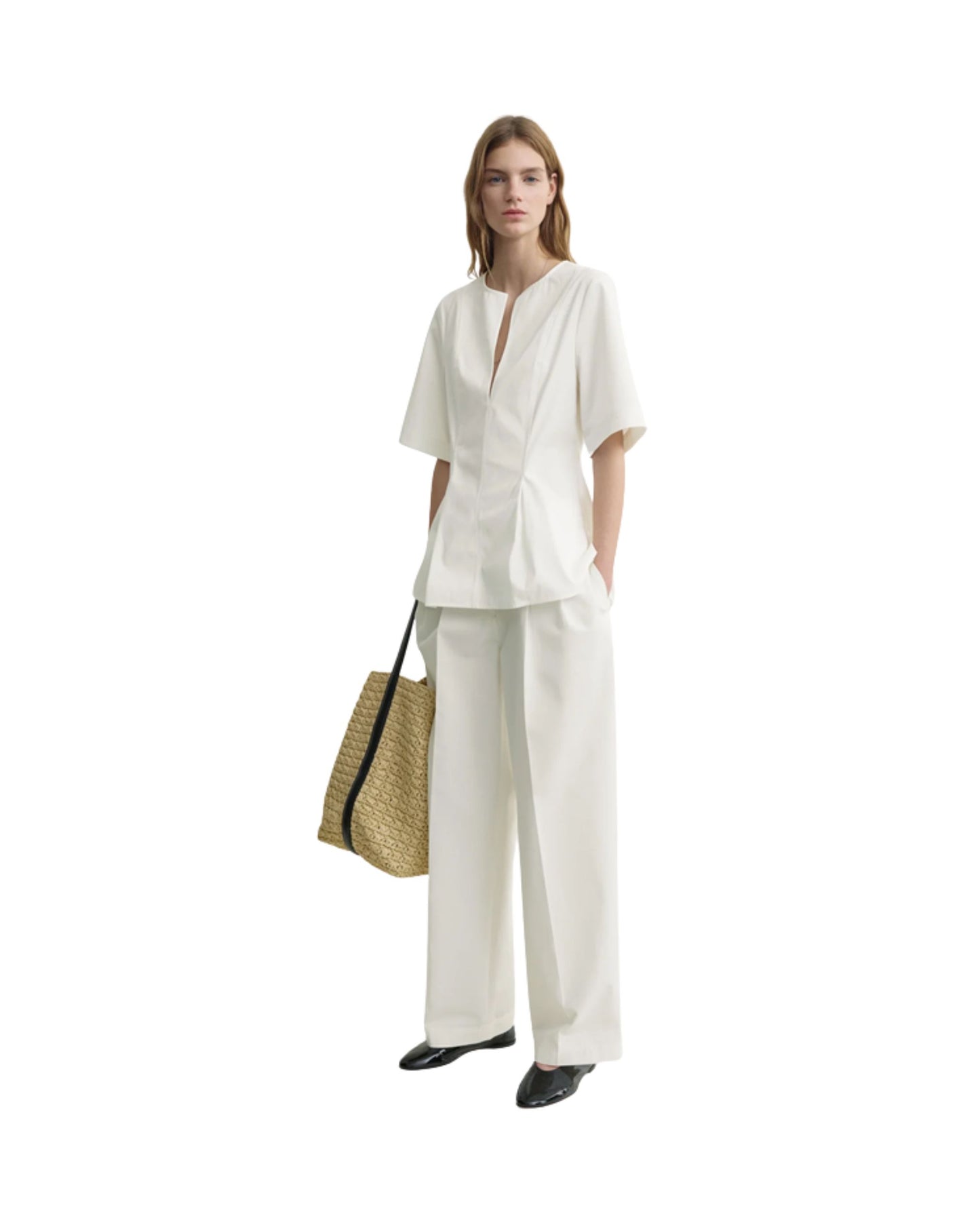 TOTEME Tailored cotton top white