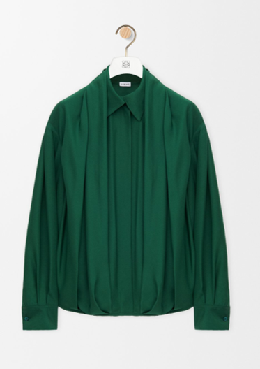 LOEWE Draped shirt in silk