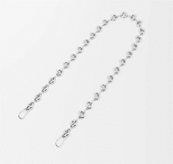 Loewe Donut chain strap in brass
