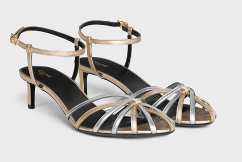 CELINE TRIOMPHE SANDAL IN LAMINATED CALFSKIN SANDAL 50