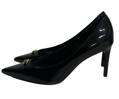 CELINE Pump w/ Triomphe 85 Patent Calfskin