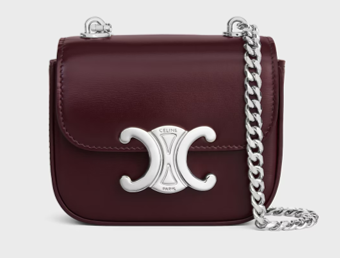 CELINE MINI CHAIN CLAUDE IN Shiny calfskin