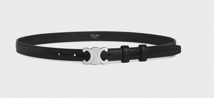 CELINE Small 18MM Triomphe Belt IN Taurillon Leather