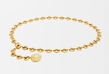 LOEWE Donut chain belt in brass
