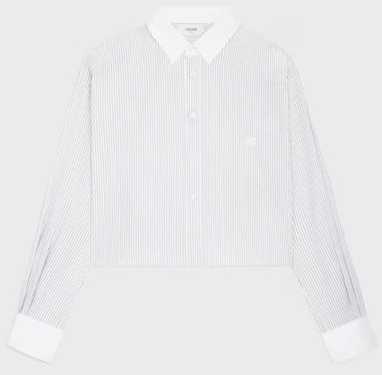 CELINE CHEMISE CROPPED POCHE